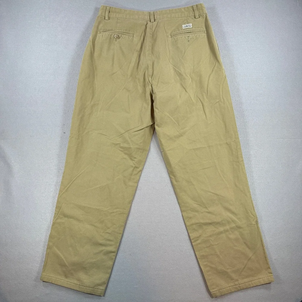 Polo Ralph Lauren Hammond Pant Men 33x32 Tan Pleated Chino Cotton Casual Classic